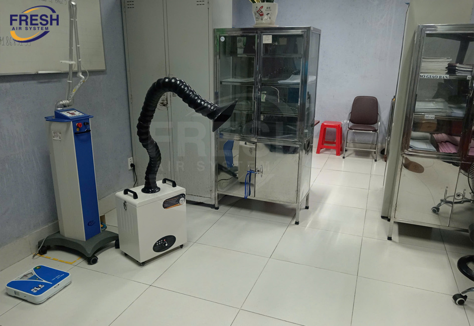 xu ly khoi laser tai benh vien